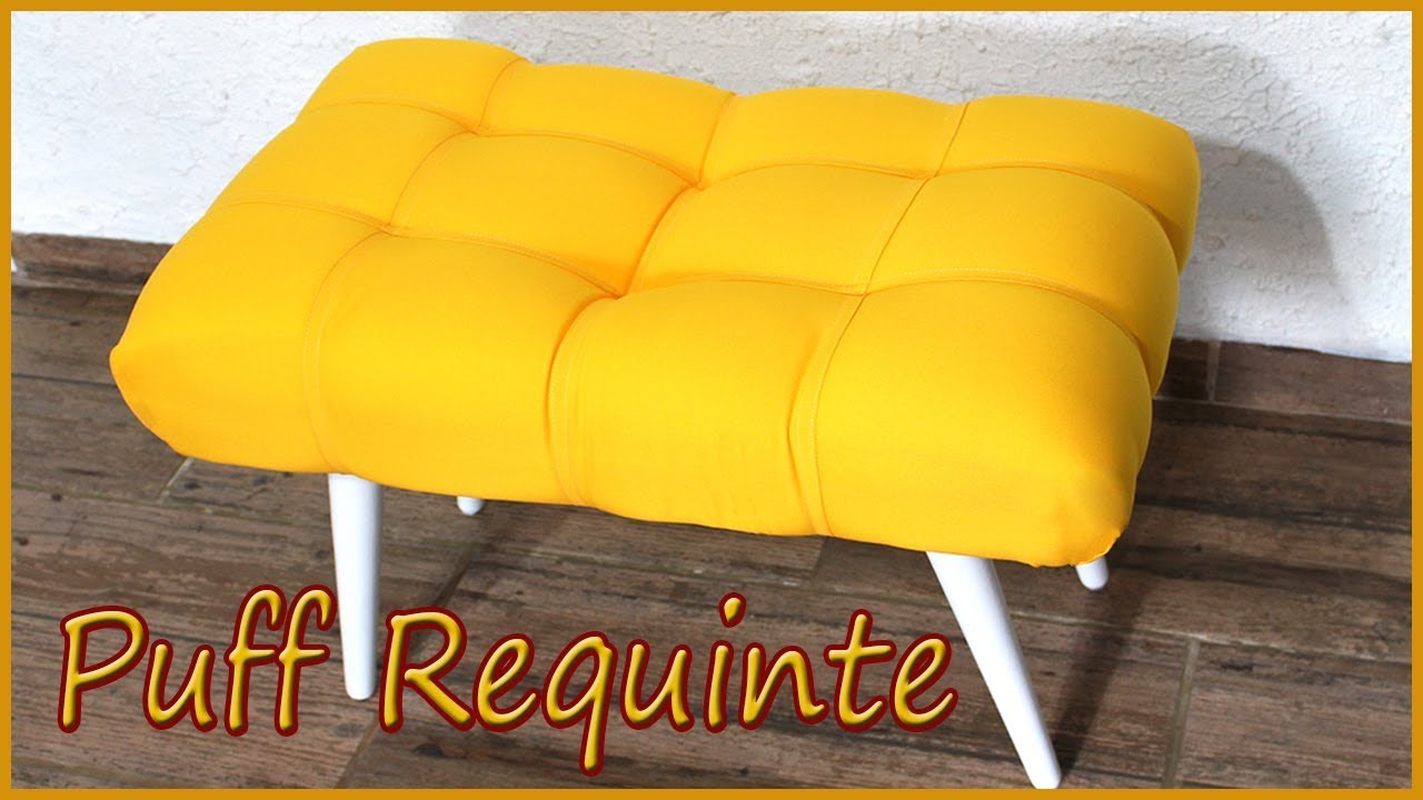 Puff  Requinte Decorativo,Feito com materiais alternativos, Diy Puff.
