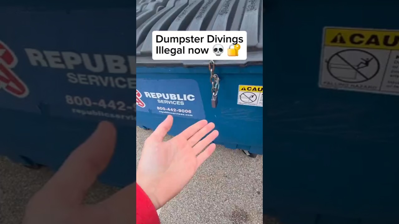 Этот магазин запретил рыться в мусорных баках. Мусорные баки полны детских подгузников и товаров!...