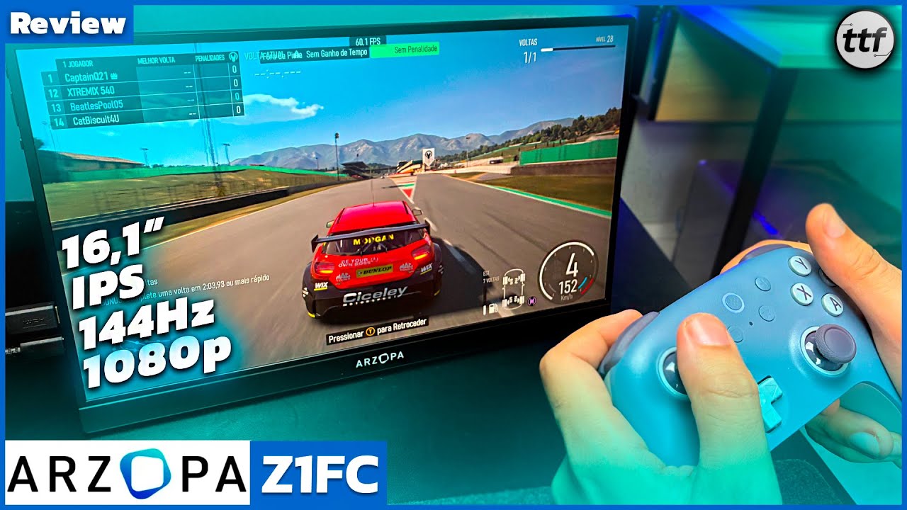 Por isso esse MONITOR GAMER PORTÁTIL vende tanto... Arzopa Z1FC (Unboxing/Review)