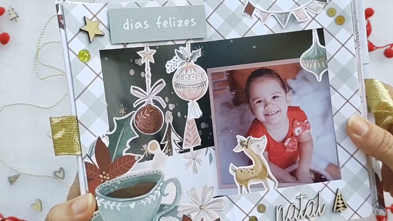 Curso mini álbum - Páginas cenário 3D.