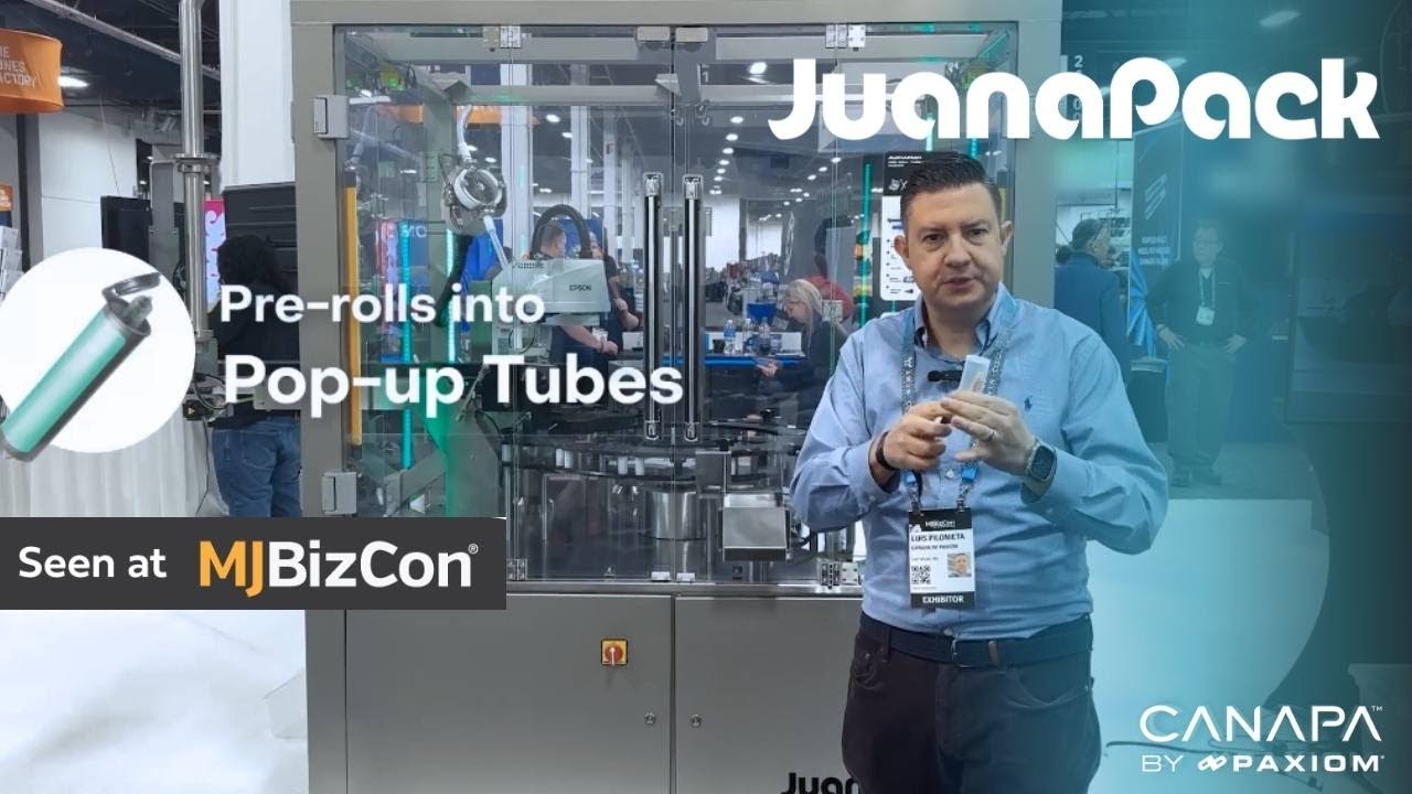 JuanaPack Automatic Pre Roll Tube & Tray Packing Machine Explained at MJBizCon