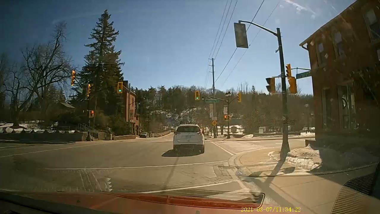 Driving from Hamilton to Campbellville and back to Hamilton at 5x speed