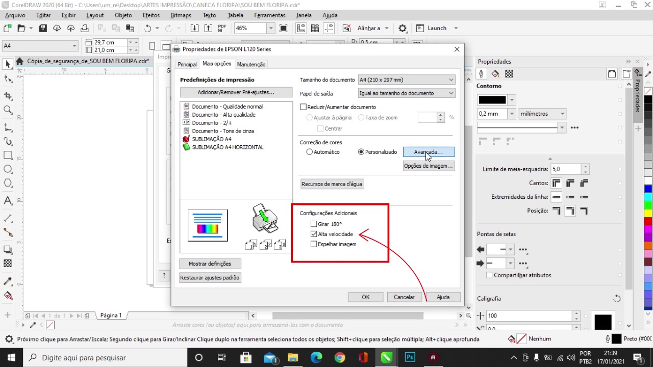 INSTALANDO PERFIL DE CORES NO CORELDRAW