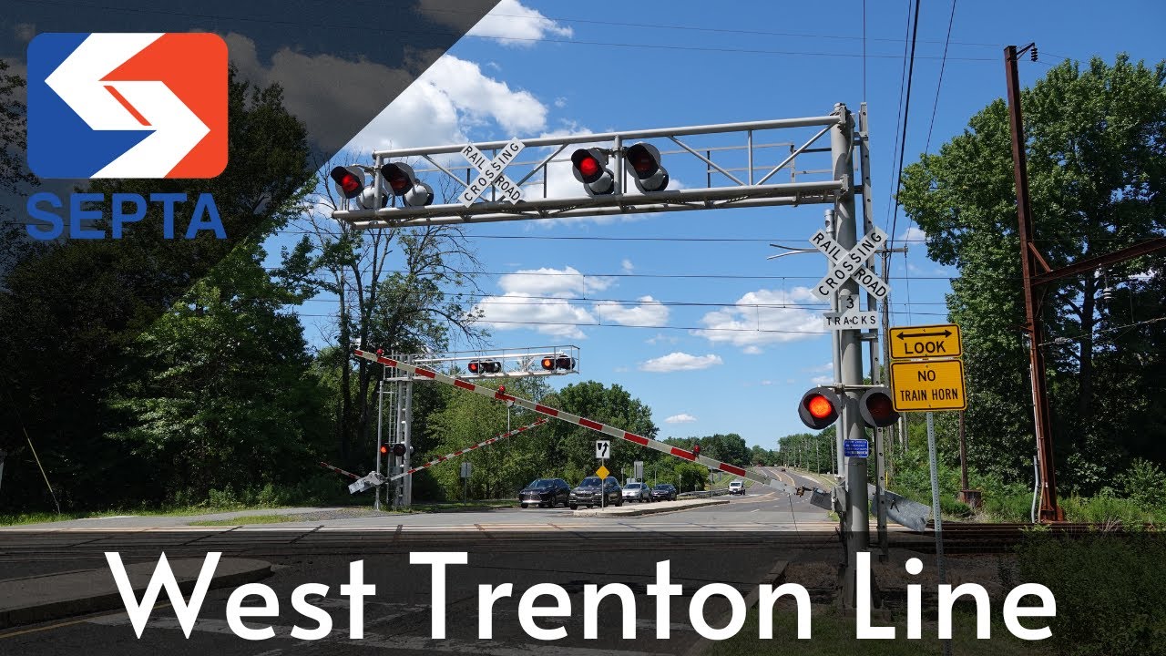 [4K] Remastered | All Railroad Crossings of the West Trenton Line (SEPTA)