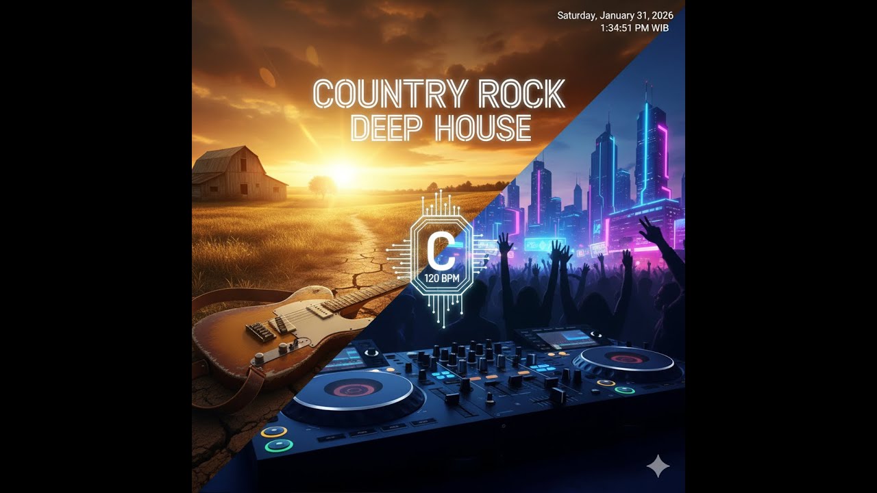 country rock, deep house, edm, 120 bpm, C Major, Hifi, Stereo