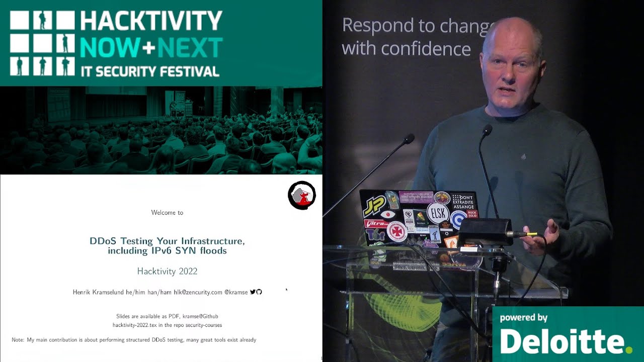 #Hacktivity2022 // DDoS Testing Your Infrastructure, including IPv6 SYN floods by Henrik Kramselund