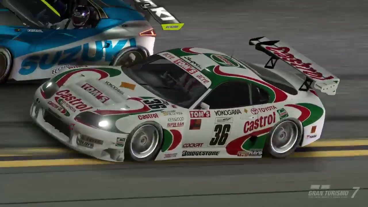 Gran Turismo 7 My 1997 Castrol Toyota Supra GT500 At Daytona Outside View