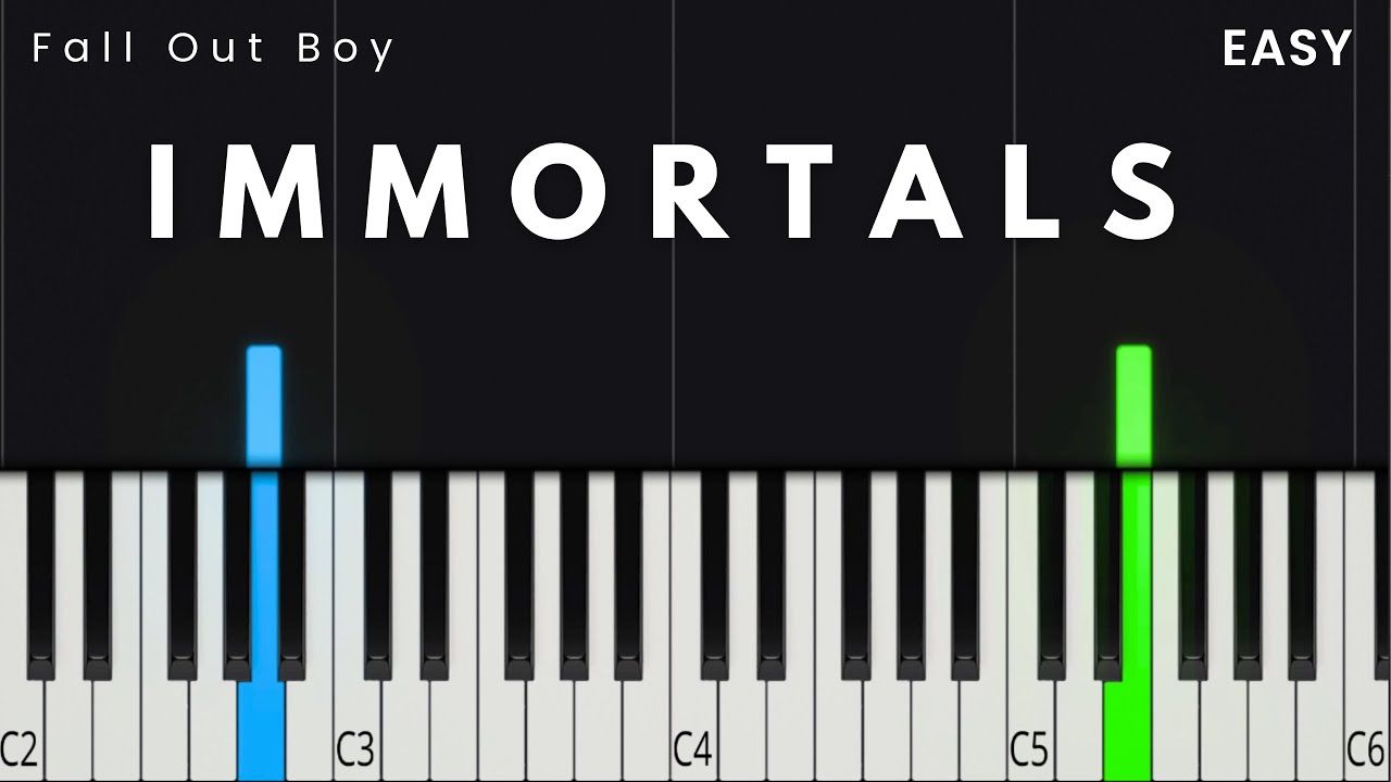 Fall Out Boy - Immortals | SLOW EASY Piano Tutorial