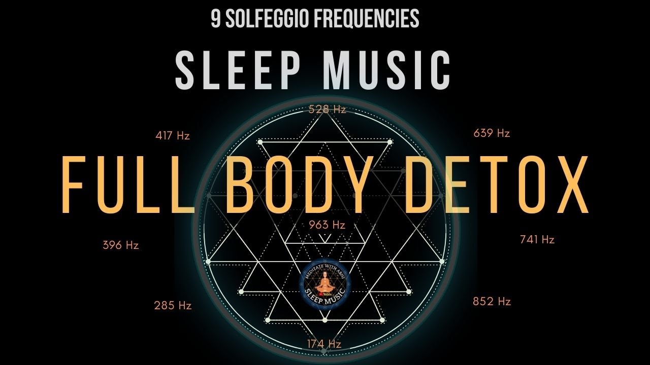 BLACK SCREEN SLEEP MUSIC ☯ All 9 solfeggio frequencies ☯ Deep Sleep