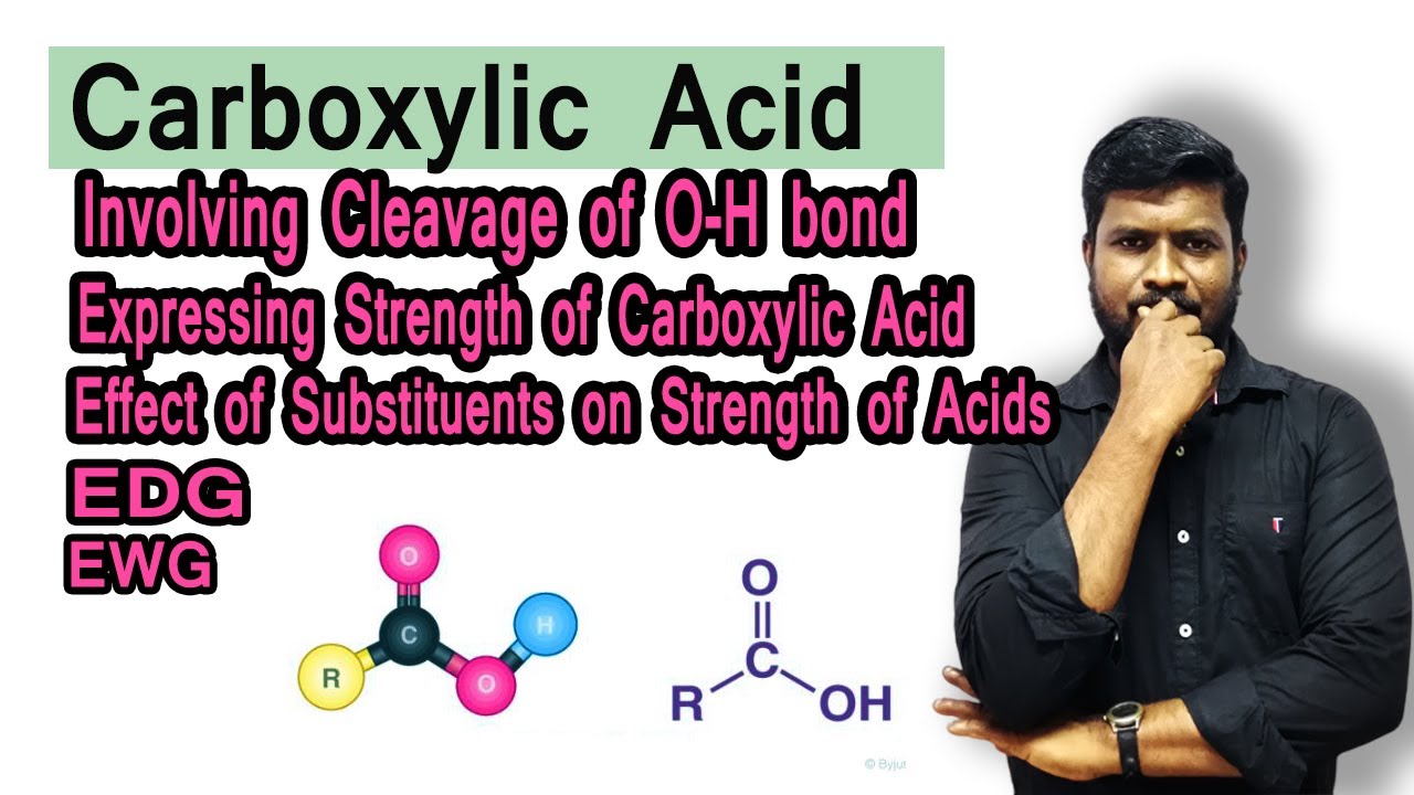 8.Carboxylic Acid | Reactions Involving Cleavage of OH Bond | Effects of Substituents