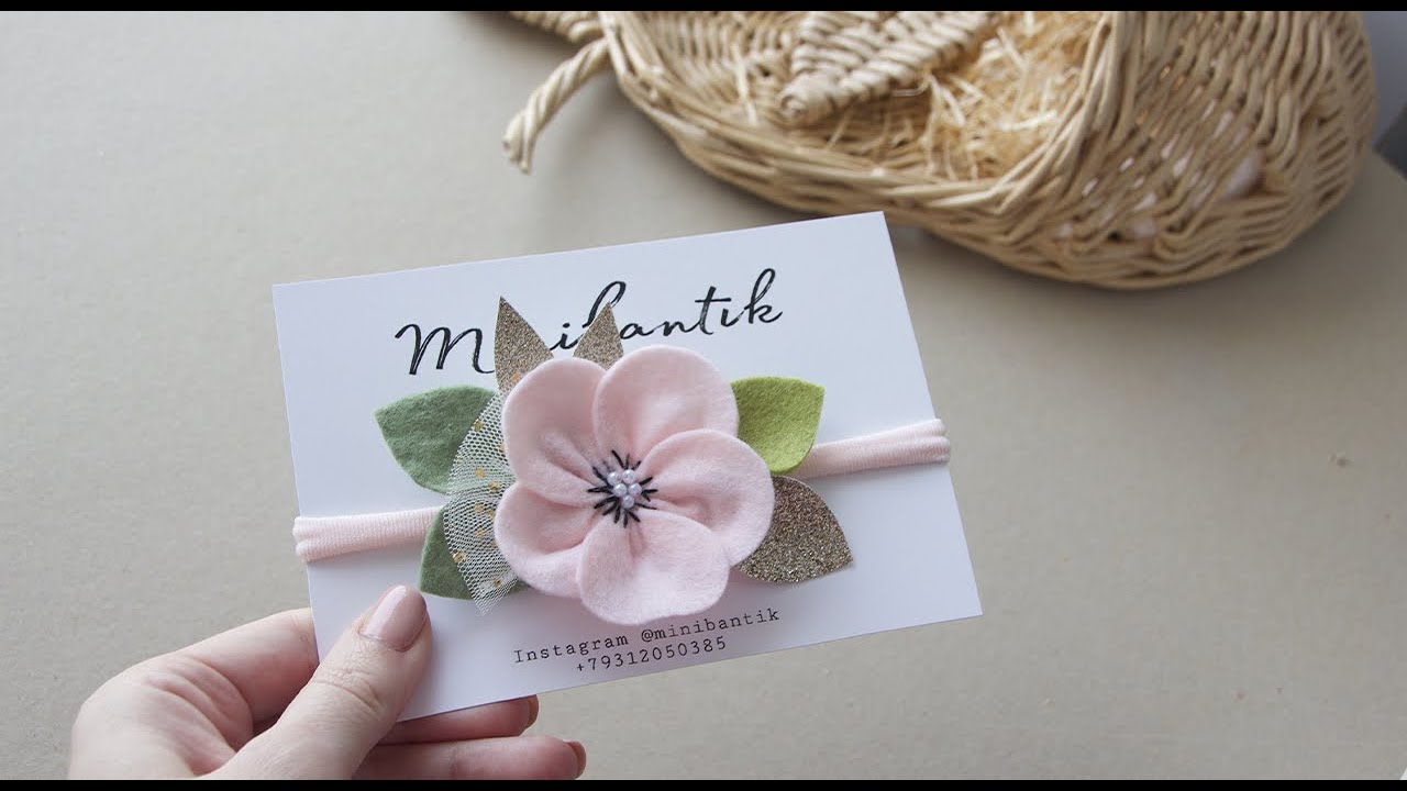 Цветы из фетра. На заколочке или повязке. Сделай сам! Hand made, how to felt flowers diy.