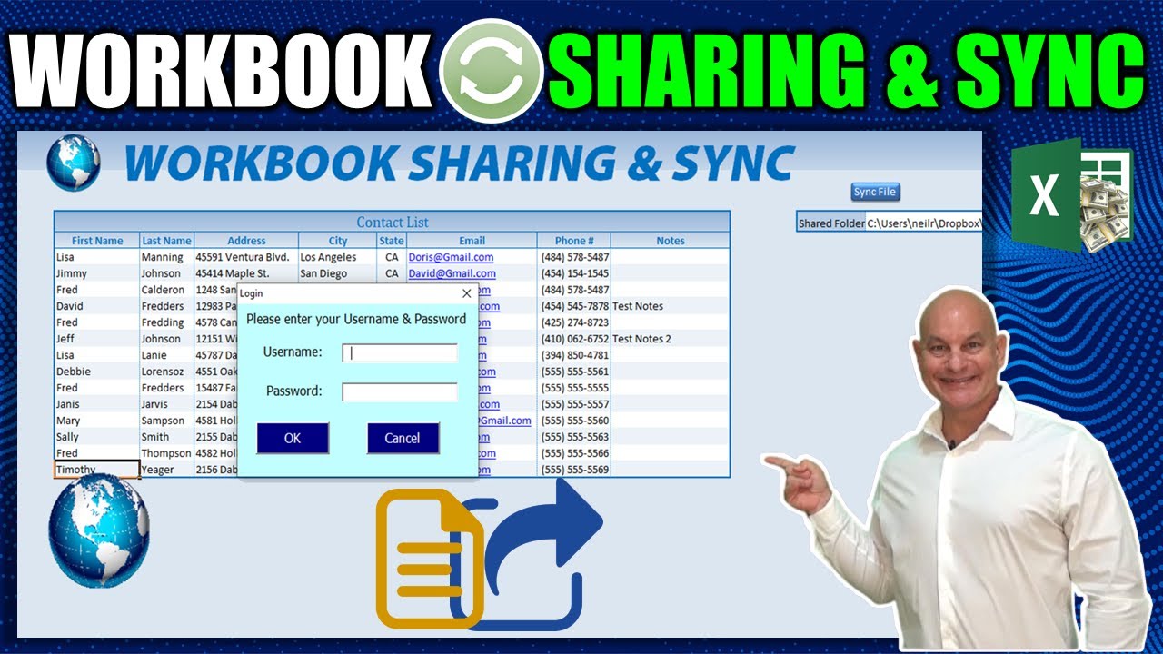How To Share and Sync Your Macro-Enabled Excel Workbook, from Scratch, With Anyone In The World