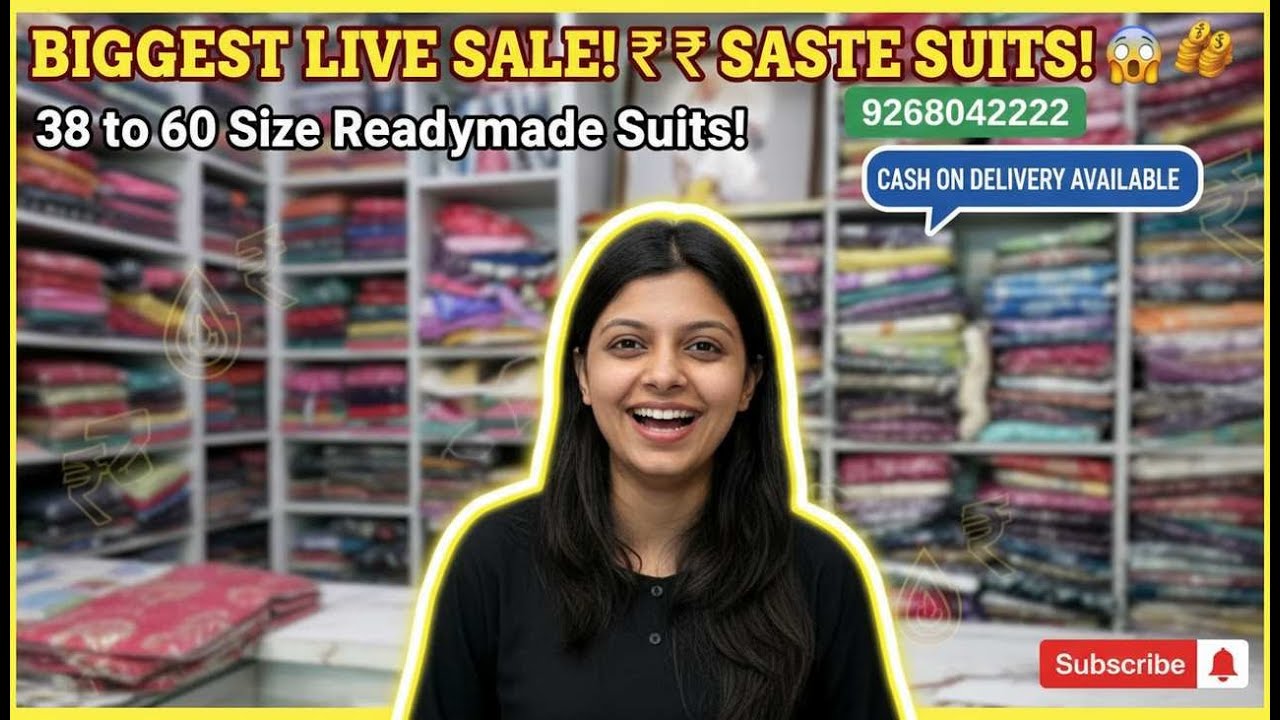 38 to 60 size live shopping 38 to 60 readymade suits CASH ON DELIVERY AVAILABLE