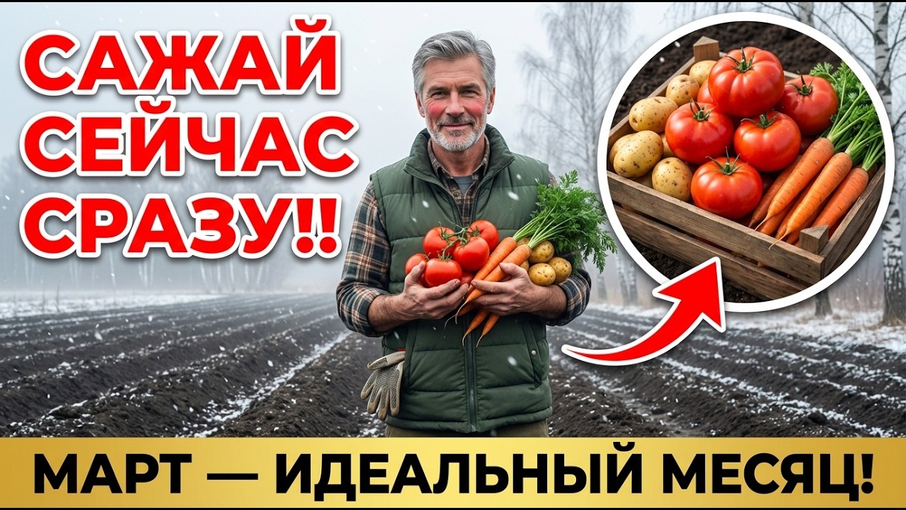 Сажайте в марте: 12 идеальных культур, чтобы собирать урожай круглый год