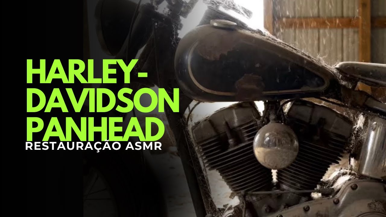 ASMR Restauração Épica: Harley-Davidson Panhead 1952 Preta – Do Abandonado ao Brilho Total