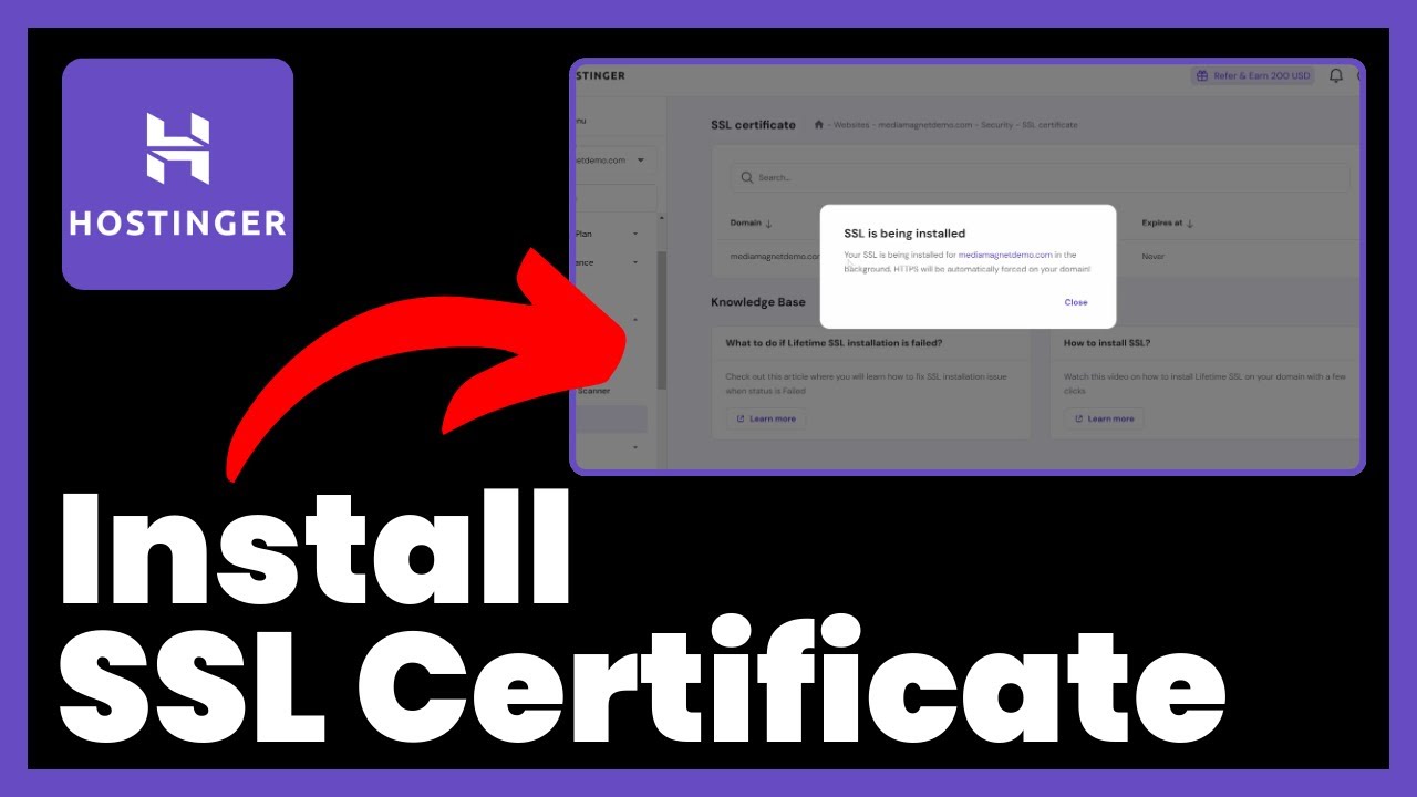 How to Install SSL Certificate in Hostinger