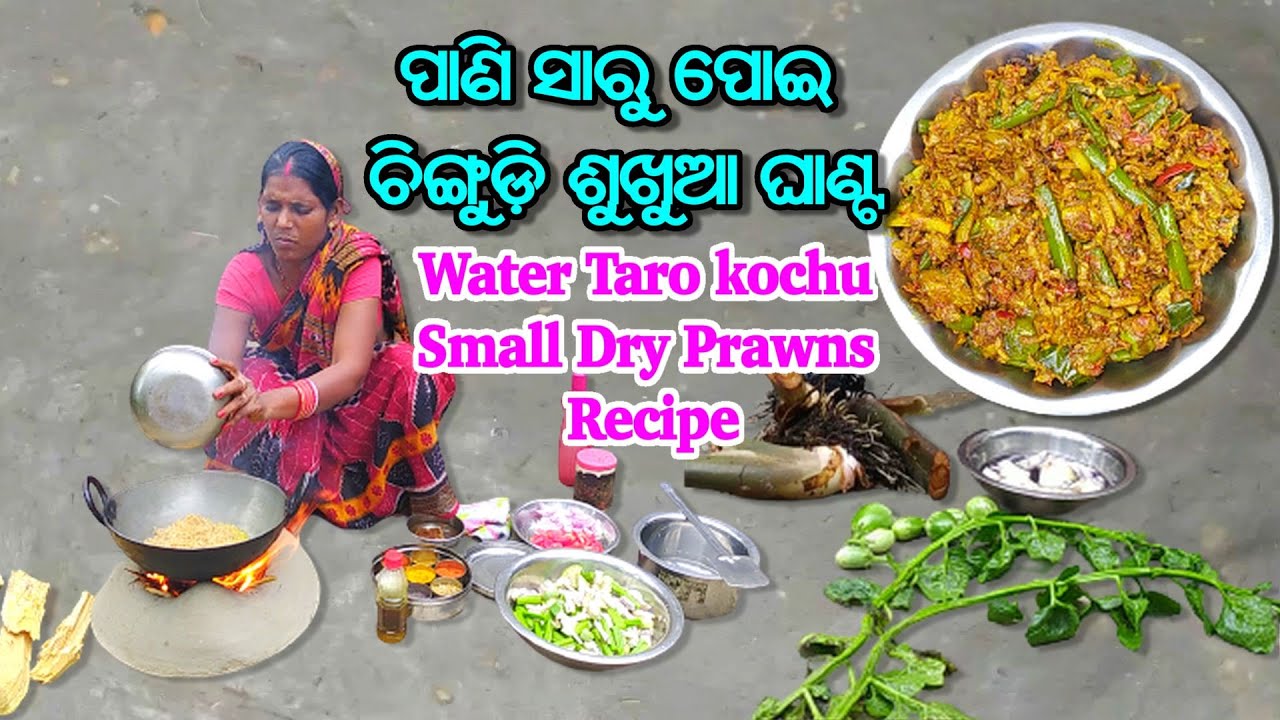 ସାରୁ ଚିଙ୍ଗୁଡ଼ି ଶୁଖୁଆ ଘାଣ୍ଟ/Chingudi Sukhua Tarkari/Small Dry Prawns/Sukhua Tarkari /Prawns Recipe
