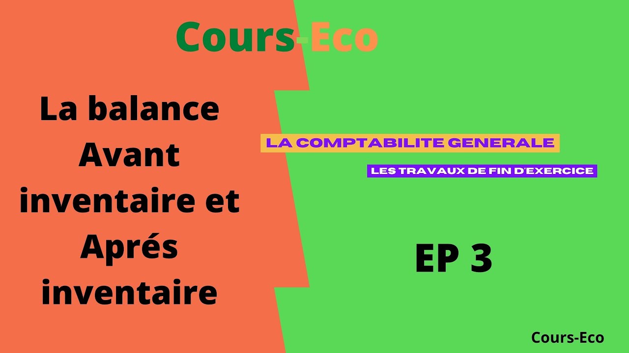 #La_balance_avant et après inventaire.