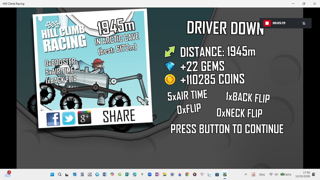 Hill Climb Racing: Moonlander & Arctic Cave 1945m