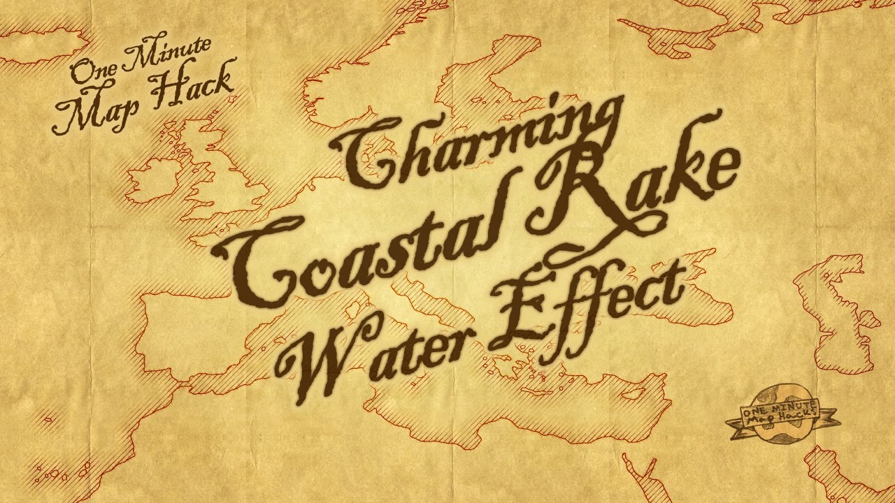 One Minute Map Hack: Make a Vintage Coastal Rake Water Shade Effect