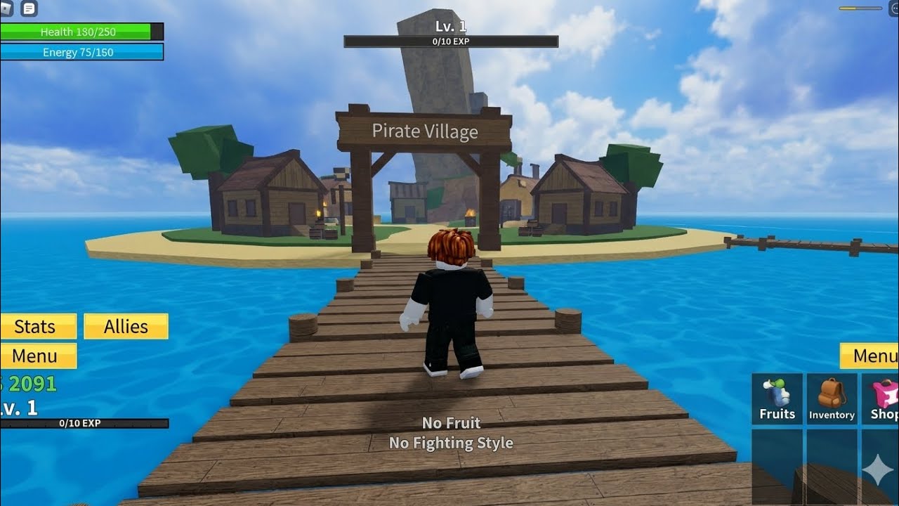 I finally entered pirates village in blox fruit={Roblox}+++shoutout 