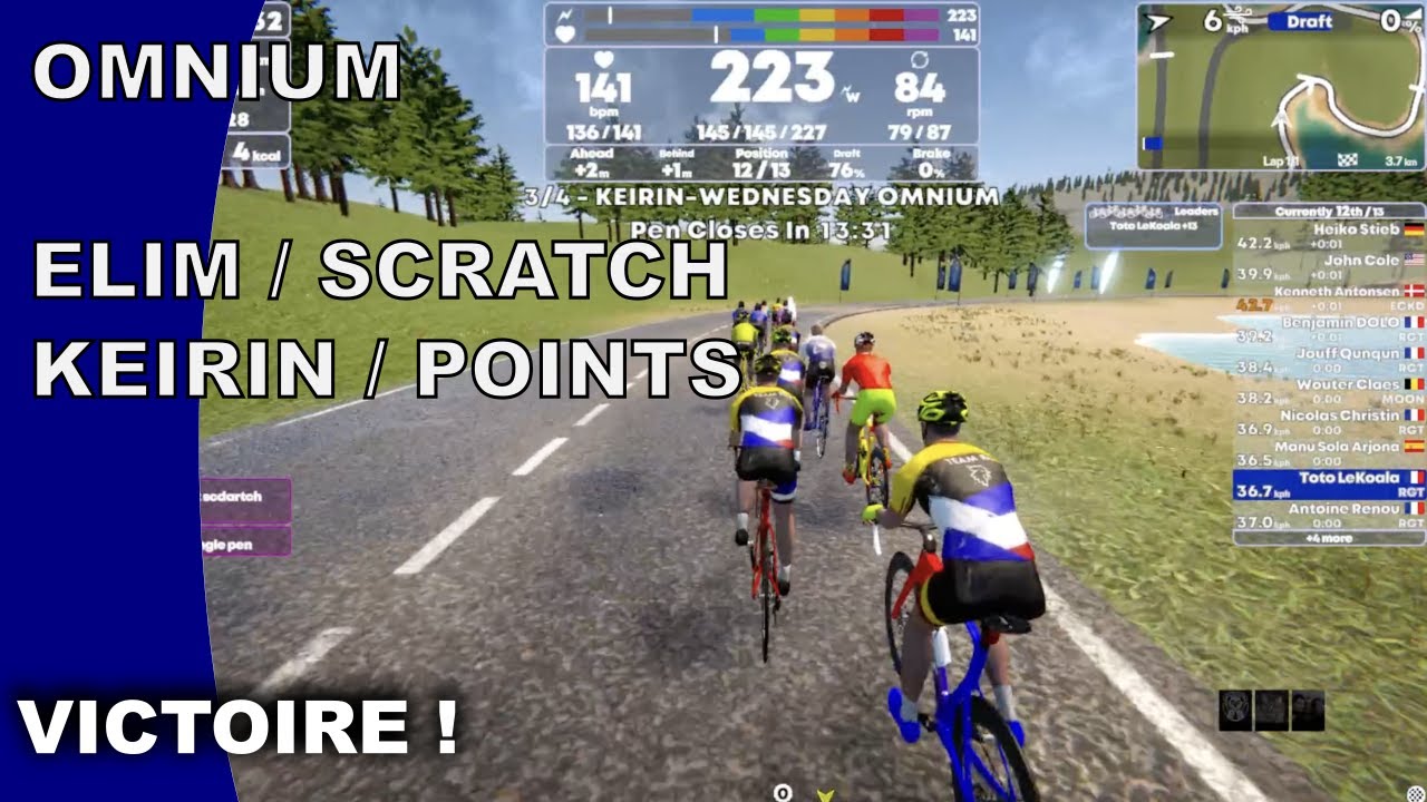 OMNIUM du 28 Janvier :  4 COURSES D'AFFILEE | 1 victoire !! | GRATUIT sur TrainingPeaks Virtual