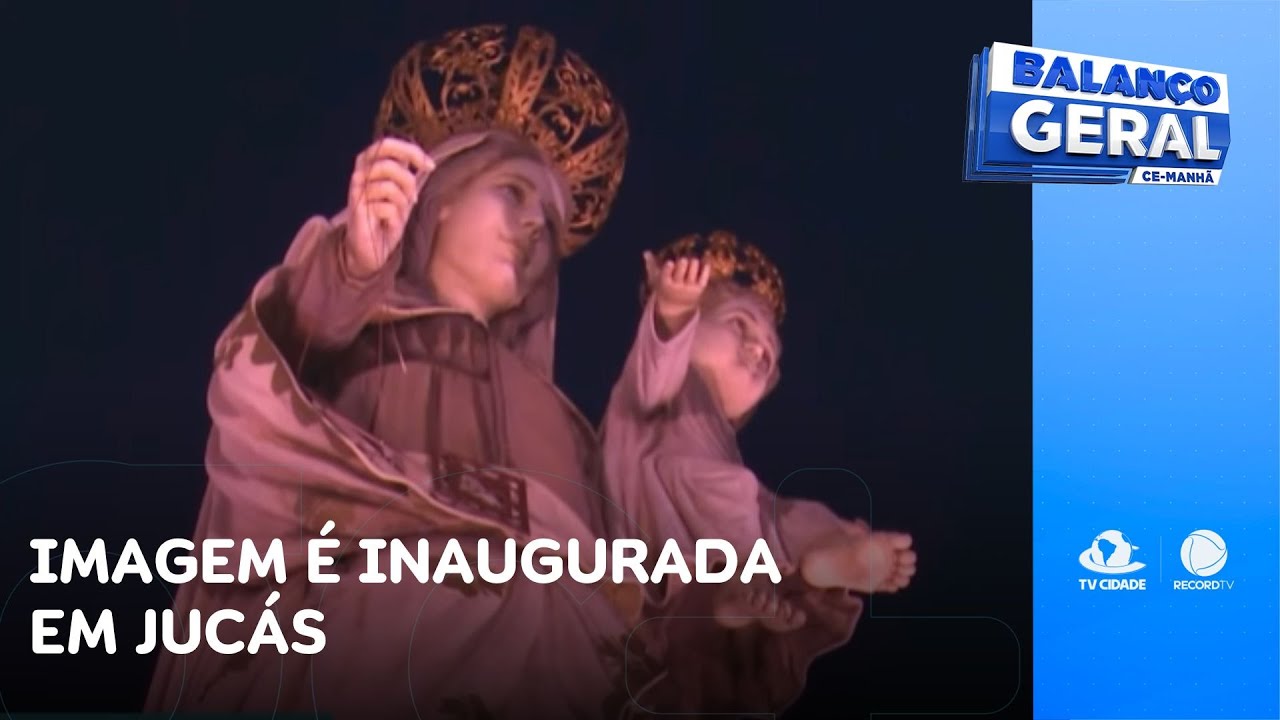 Imagem de 40 metros de altura é inaugurada em Jucás e atrai uma multidão | Balanço Geral CE Manhã