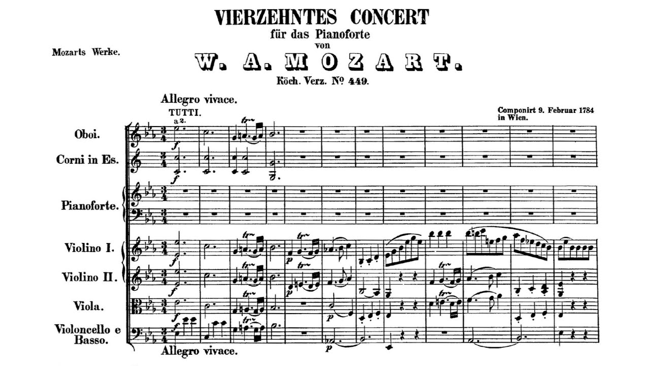 Mozart: Piano Concerto No. 14 in E♭ major, K.449 [Uchida/Tate]