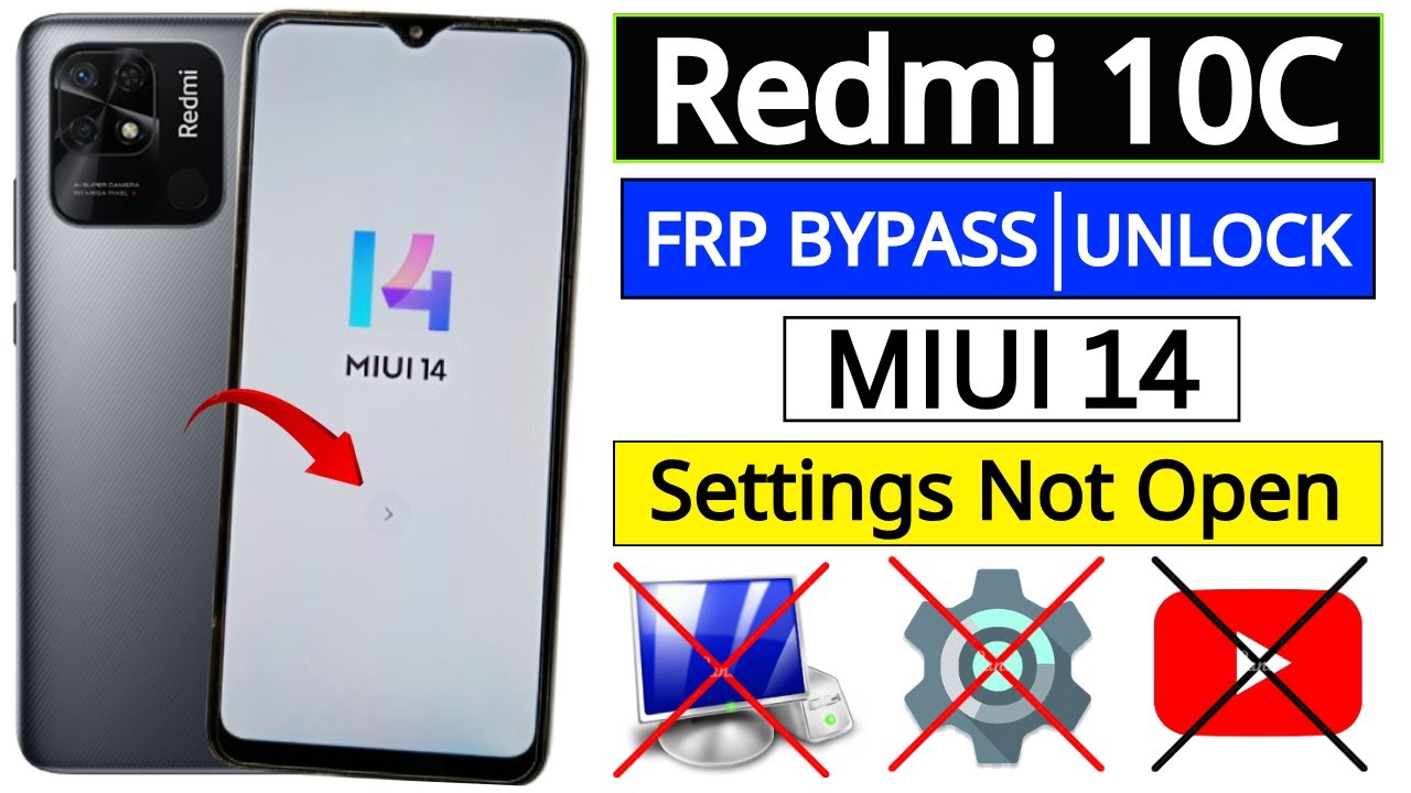 Redmi 10c Frp Bypass/Unlock MIUI 14 Without PC | Settings Not Open | Talkback Not Working 2026