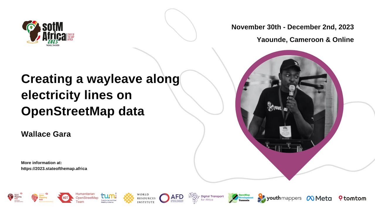 creating a wayleave along electricity lines on Open street map data