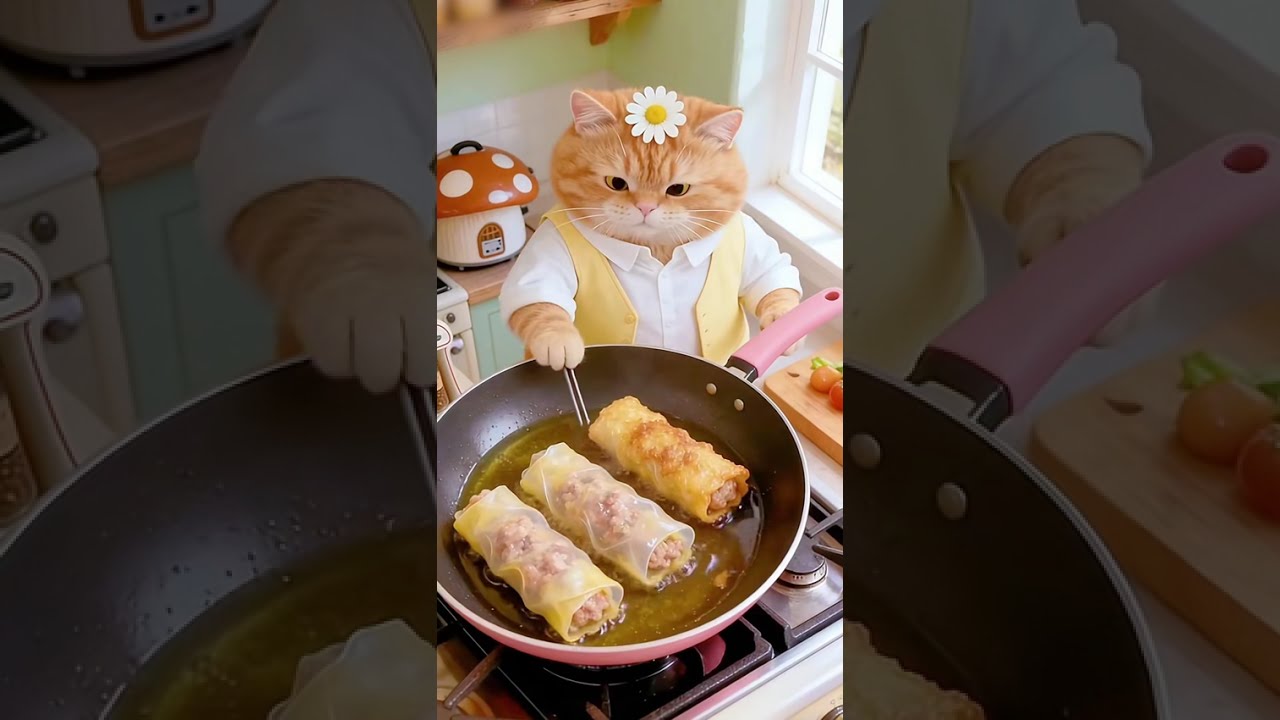 Christmas Gift or Kitchen Disaster? Join Fat Orange's Holiday Cooking Chaos!| AI Cat Comedy