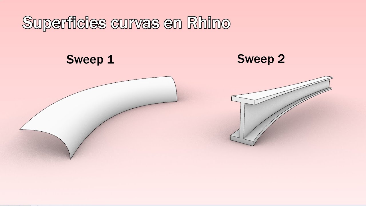 Superficies curvas | Sweep1 y Sweep2 | Rhinoceros 6  (español)