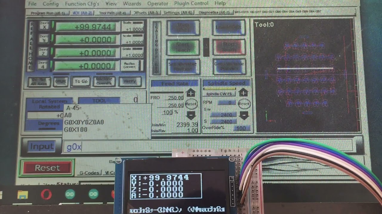 Modbus arduino uno - Mach3 CNC (Oled 2,42inch SPI)