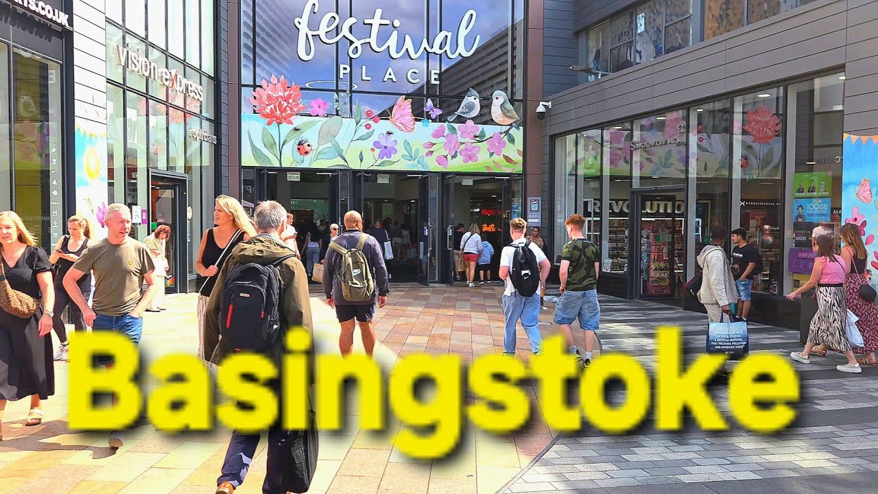 BASINGSTOKE Festival Place Basingstoke Hampshire England 🏴󠁧󠁢󠁥󠁮󠁧󠁿 Walking Tour 4k Ultra HD