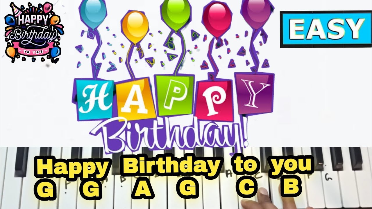 Happy Birthday Piano Tutorial with notes |  @musicwithfrancis