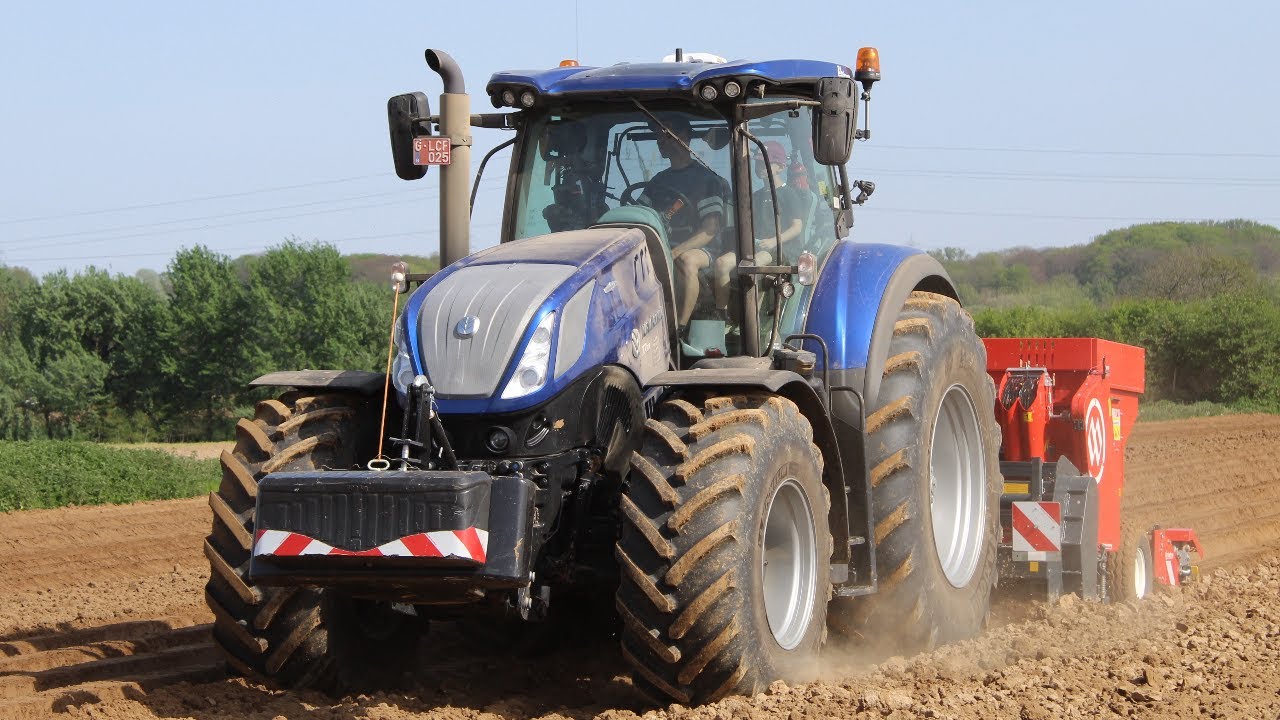 New Holland T7050+T7 315HD |SOUND| |GOPRO| Planting potatoes