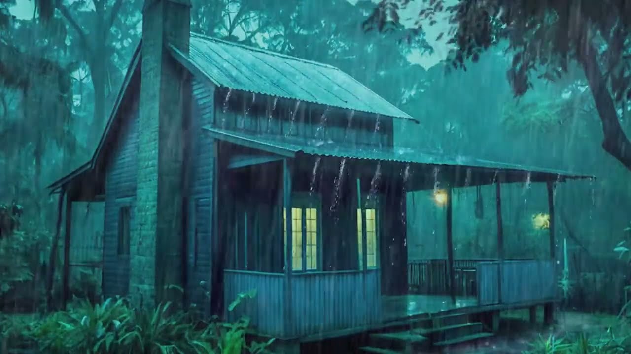 12  Hour Heavy Rain Sleep: Cosy Cabin Escape With Binaural Beats (Instant Sleep Sanctuary)