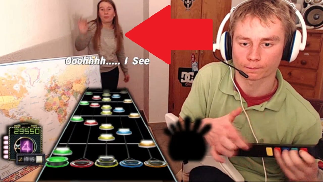 SISTER CATCHES ME PLAYING GUITAR HERO