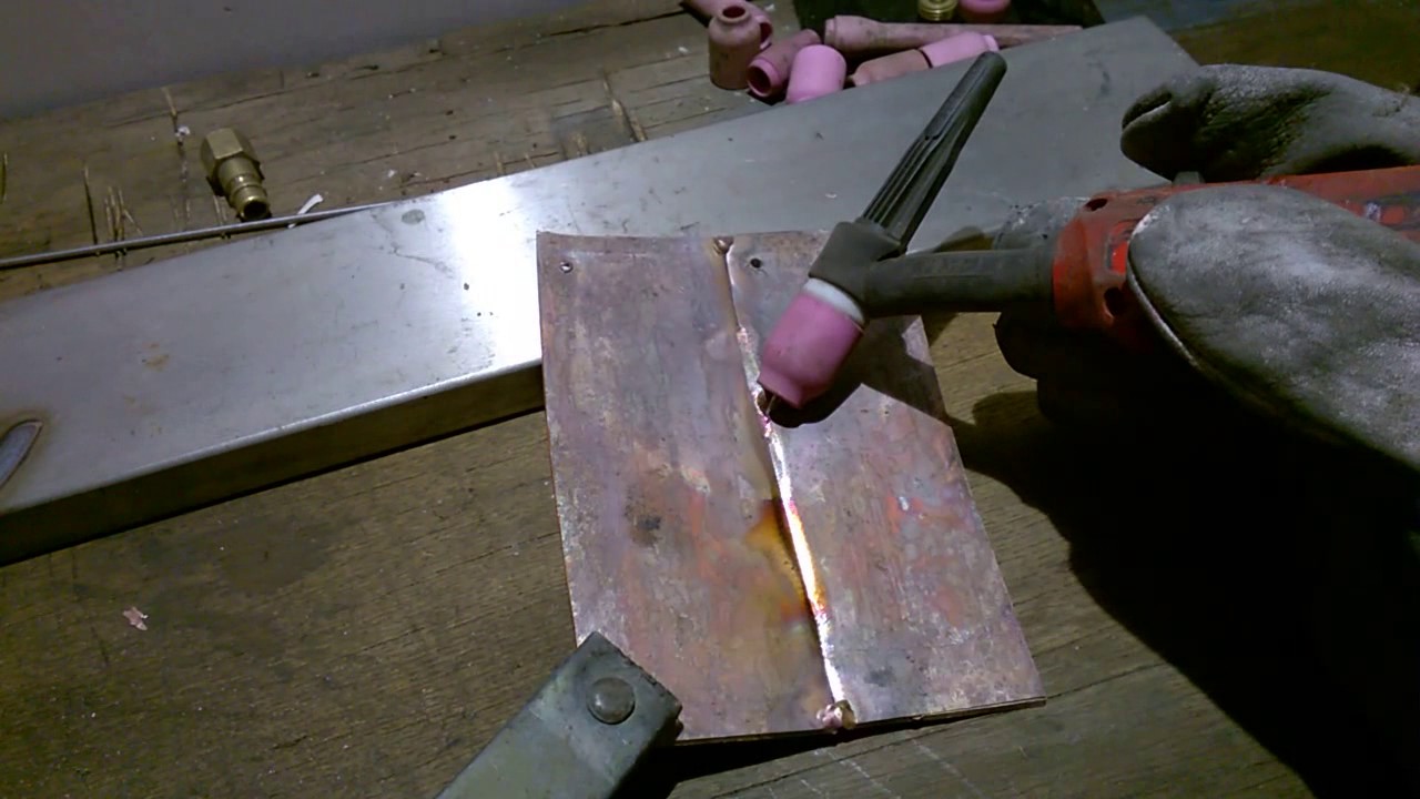 TIG welding copper