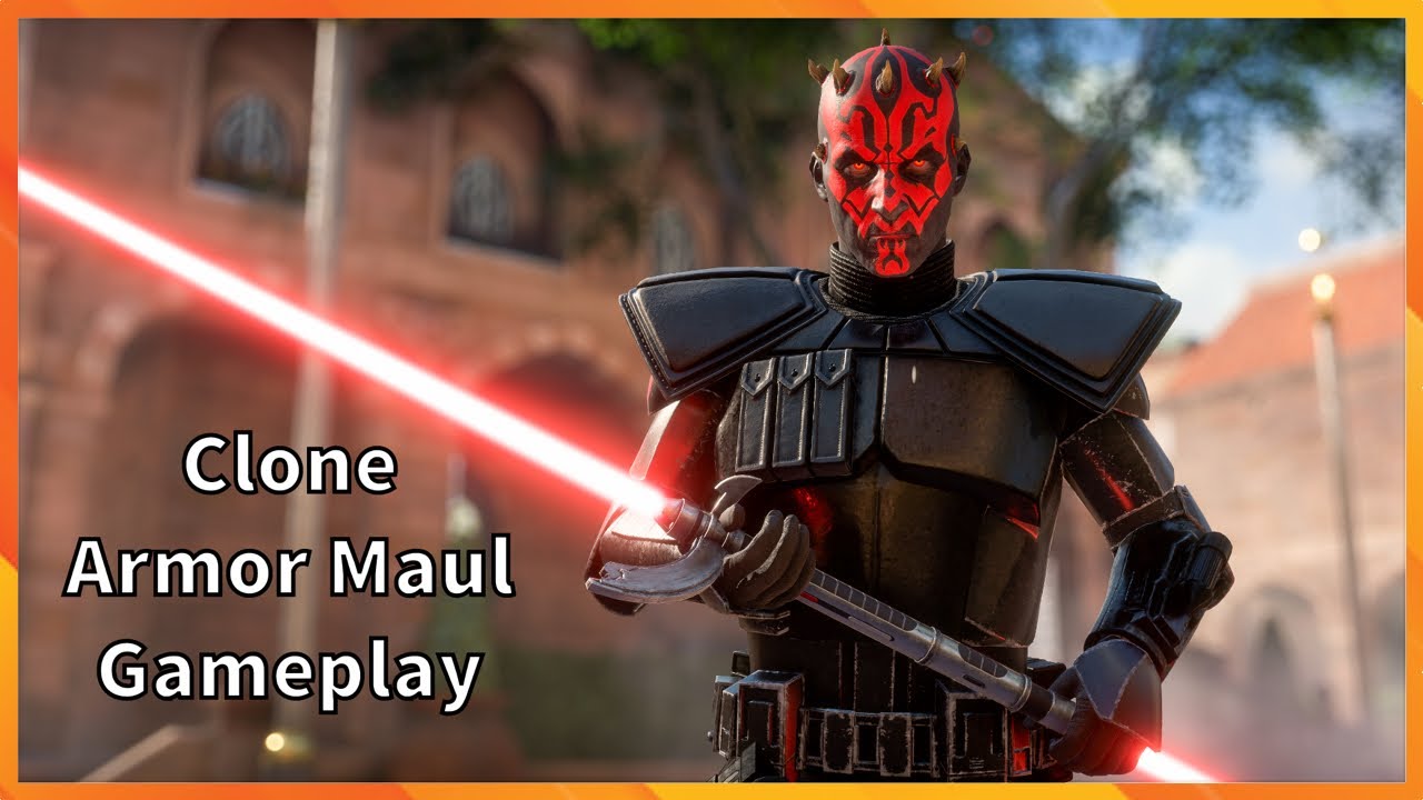 Clone Armor Maul Gameplay Star Wars Battlefront 2