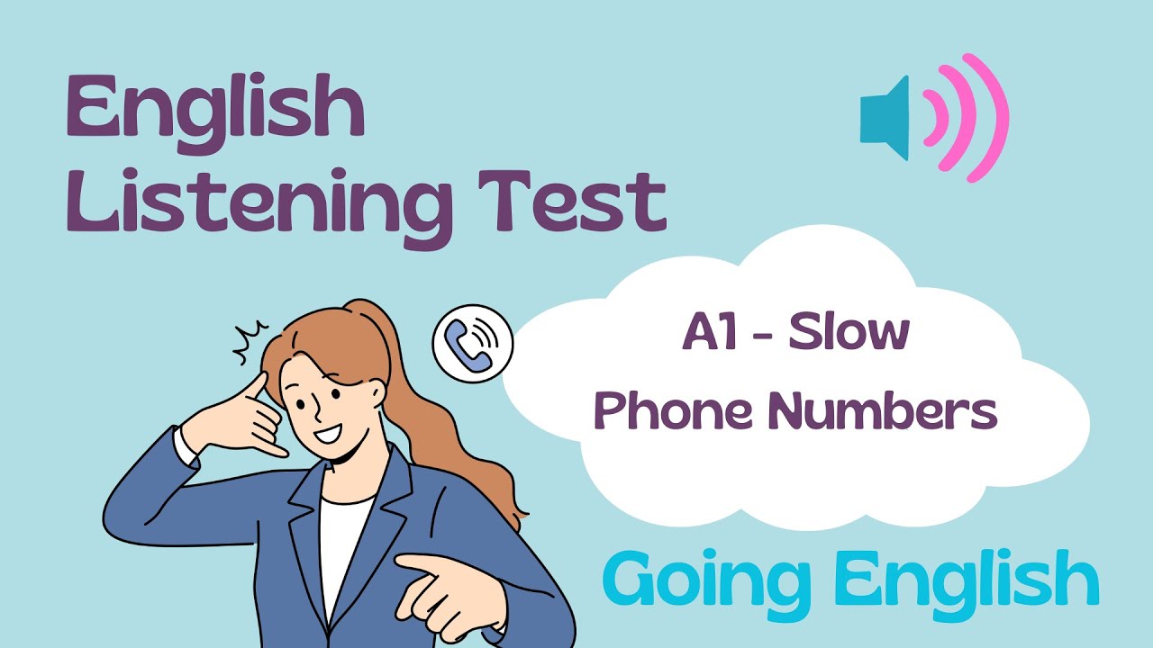 (A1) 📞 PHONE NUMBERS Listening Test A1 Slow | Going English Prep 📝