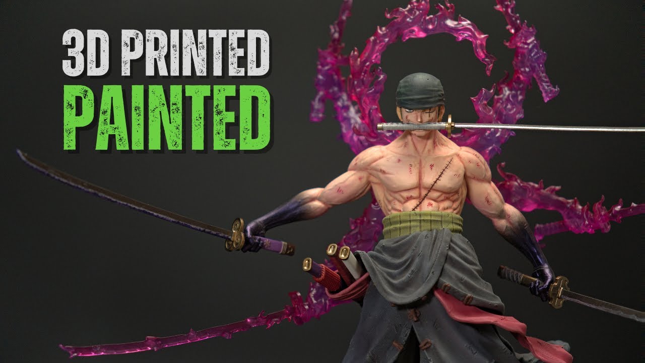 Как я рисовал ULTIMATE One Piece ZORO Figure | 3D-печать и покраска