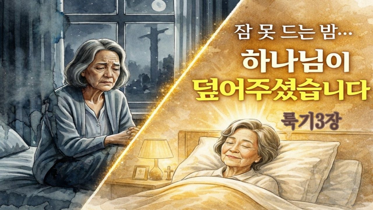 밤잠 설치는 당신에게, 하나님의 옷자락을 덮어드립니다ㅣ시니어성경 ㅣ쉬운성경 ㅣ오디오성경 ㅣ수면성경 ㅣ노후사연 ㅣ