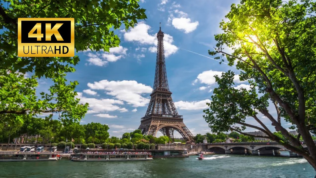 🇫🇷 Eiffel Tower by the Seine River, Paris | 3 Hours of Chill Jazz & Blues Ambience for Work & Study