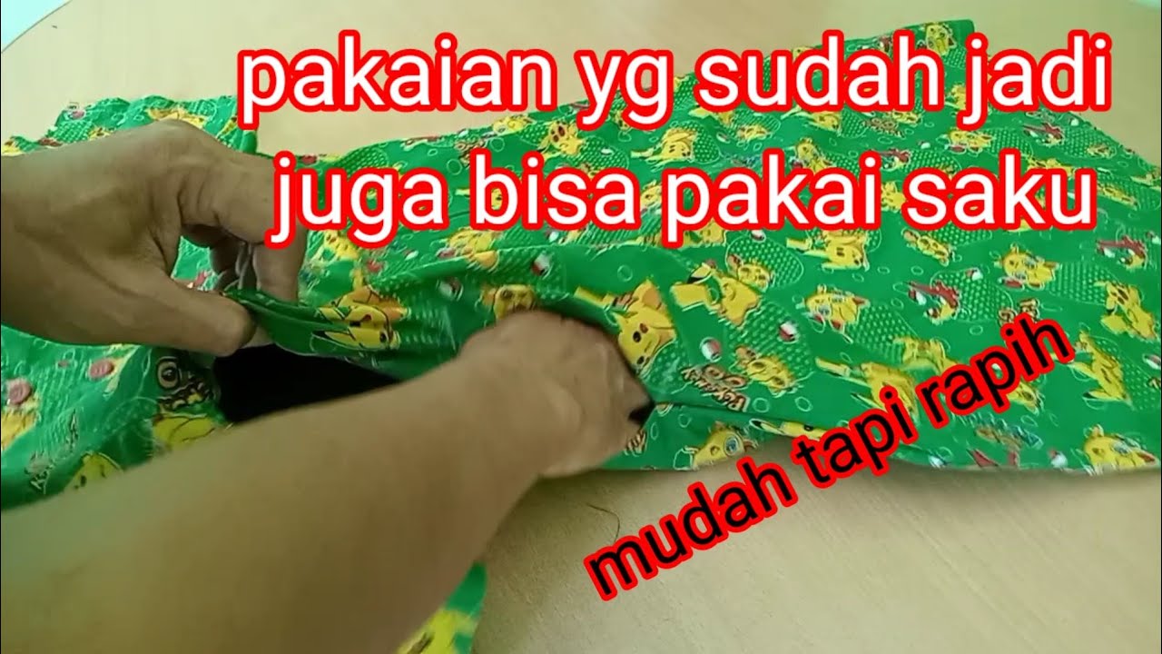 Cara mudah membuat saku umpet gamis atau daster #jalanhurip