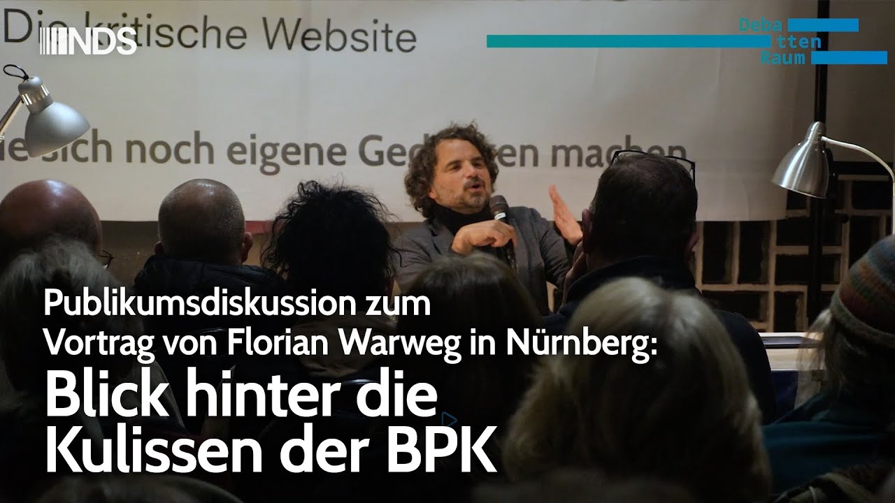 Publikumsdiskussion zum Vortrag von Florian Warweg in Nürnberg: Blick hinter die Kulissen der BPK