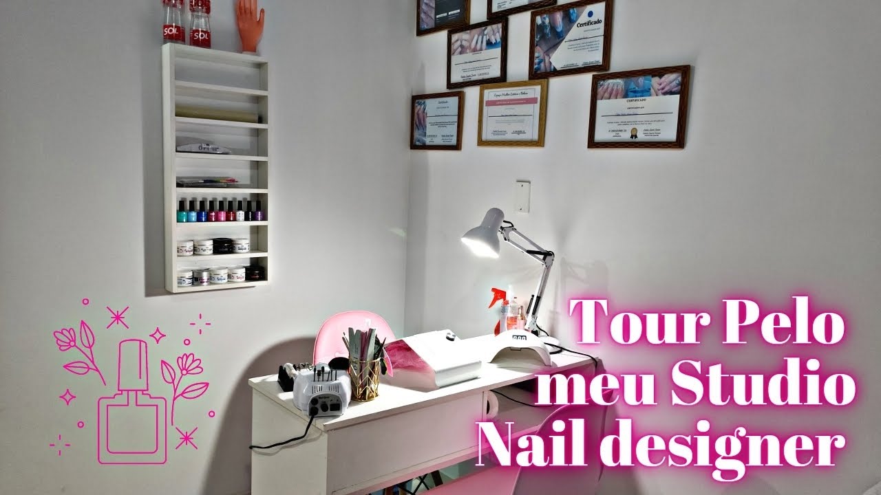Montei o Studio Nail em casa, como ficou? #tourpelostudio #naildesign  #unhasdegel #alongamento
