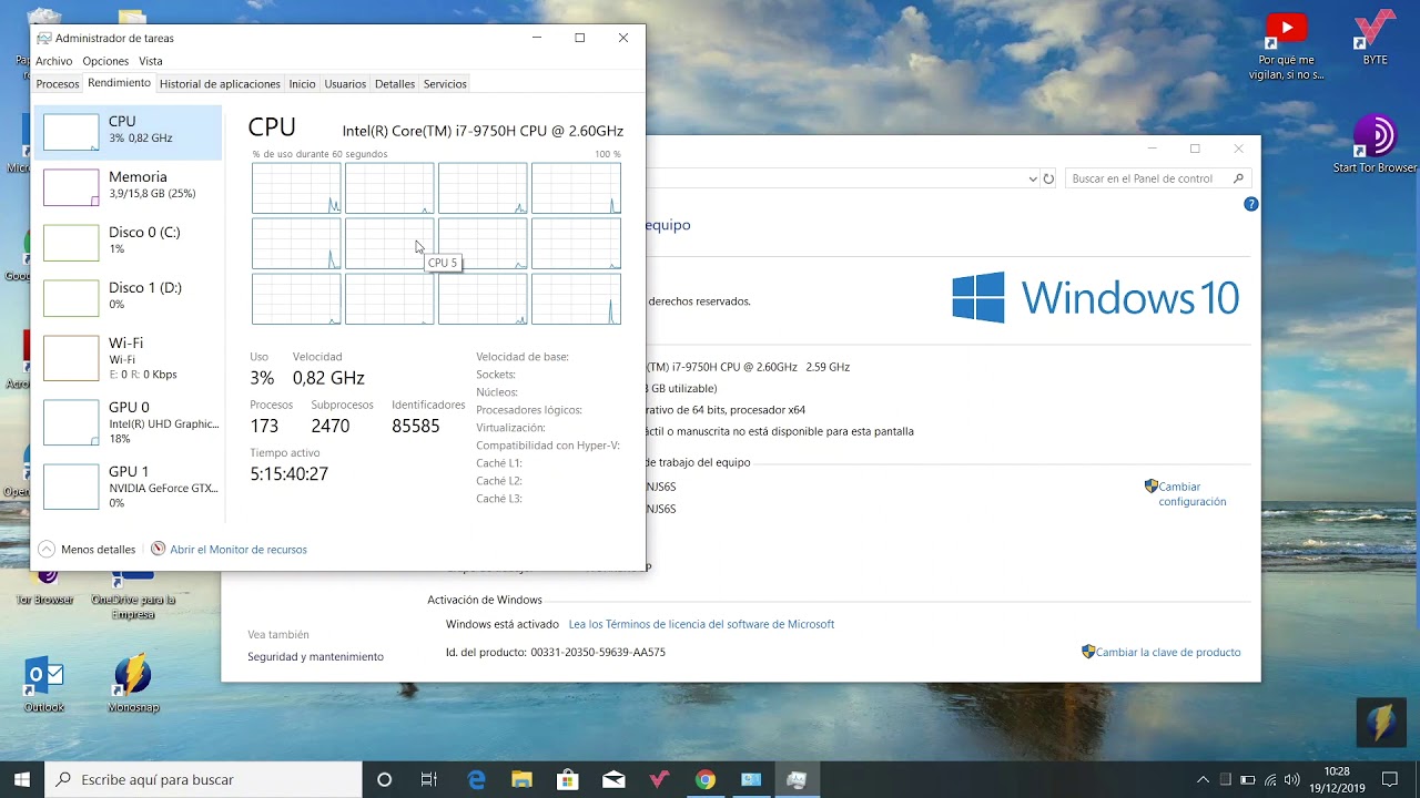 Intel i7 9750h