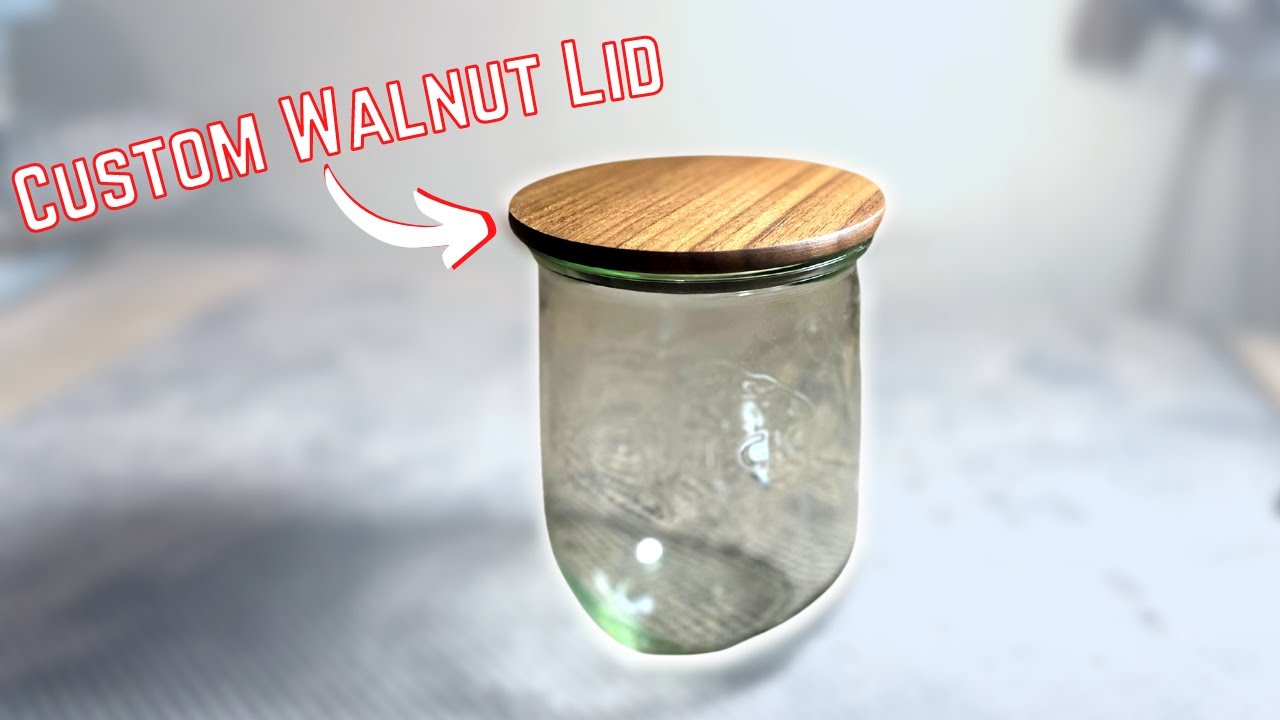 Making a Custom Walnut Jar Lid in UNDER 15 Minutes
