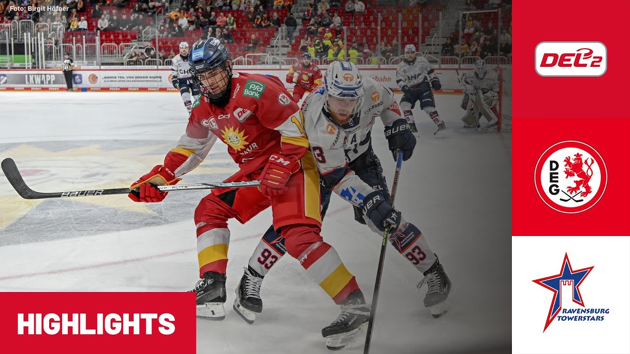 DEL2: Düsseldorfer EG vs. Ravensburg Towerstars | Highlights - 16. Spieltag